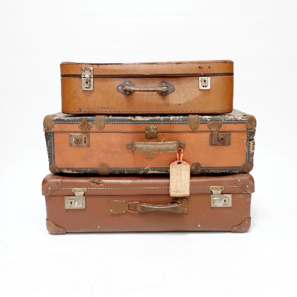 Vintage koffers - middel bruin